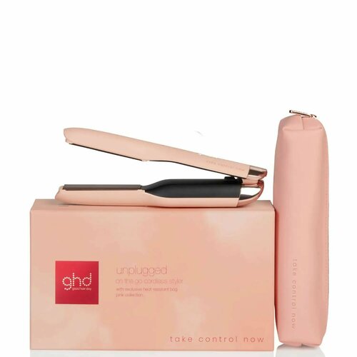 Аккумуляторный выпрямитель для волос Ghd Unplugged Pink Charity Edition (Soft Peach)