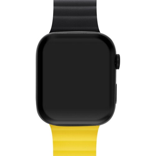 Ремешок для Apple Watch Series 5 40 мм Mutural силиконовый Чёрно-жёлтый