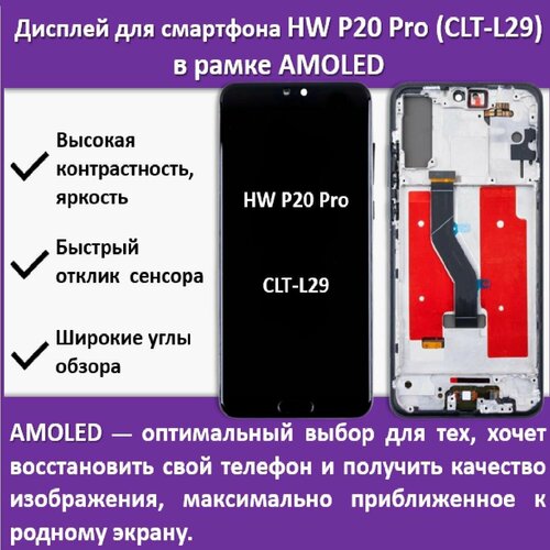 Дисплей для смартфона Huawei P20 Pro (CLT-L29) в рамке