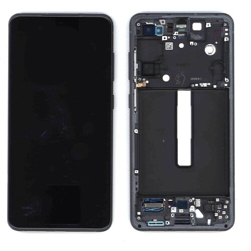 Дисплей для Samsung Galaxy S21 FE 5G SM-G990B/DS черный с рамкой