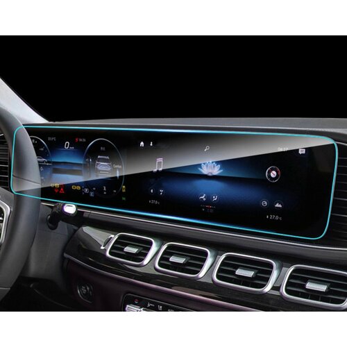 Прозрачная защитная пленка MyPads M-156370 в салон автомобиля Mercedes - Benz GLE II (V167) и GLS II (X167) 2019 2020 21 22 для дисплея мультимед.