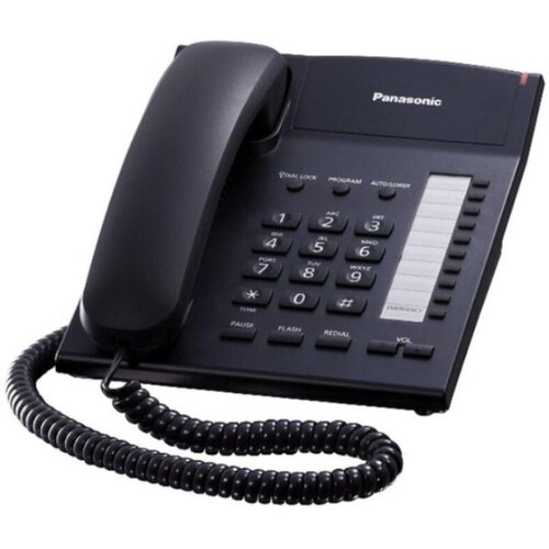Телефон проводной Panasonic KX-TS2382RUB чер(KX-TS2382RUB)