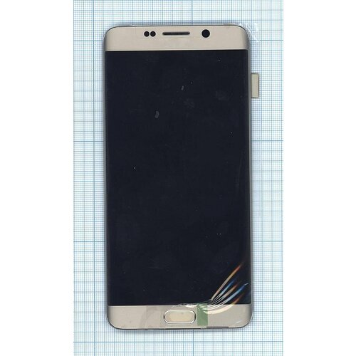 Дисплей (модуль) для Samsung Galaxy S6 Edge Plus SM-G928F в сборе с тачскрином и рамкой золотой