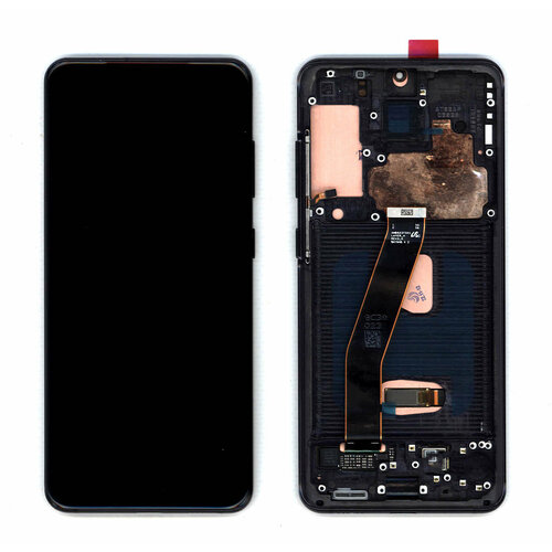 Дисплей для Samsung Galaxy S20 SM-G980F в сборе с тачскрином и рамкой черный