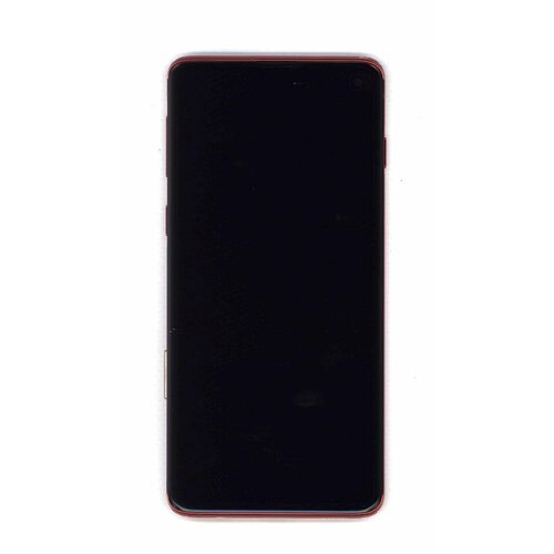 Дисплей для Samsung Galaxy S10 SM-G973F/DS красный с рамкой