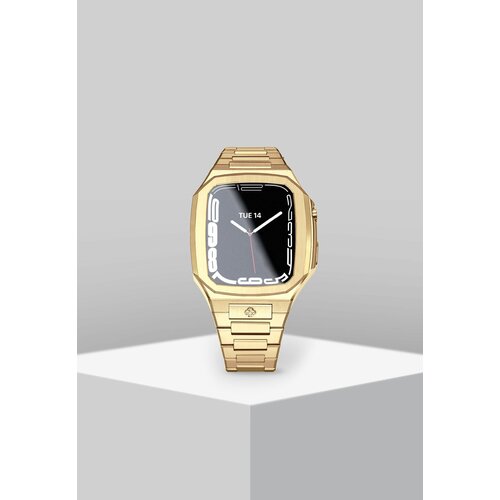 Корпус чехол для часов Apple Watch 4/5/SE/6 диагональю экрана 40 мм из нержавеющей стали Золото