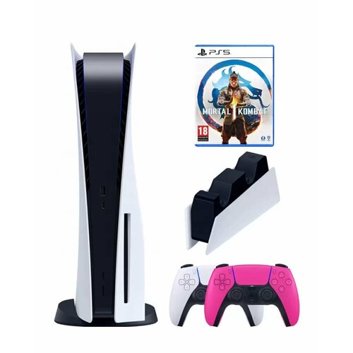 Игровая приставка Sony PlayStation 5+2-й геймпад(розовый)+зарядное+Мортал 1