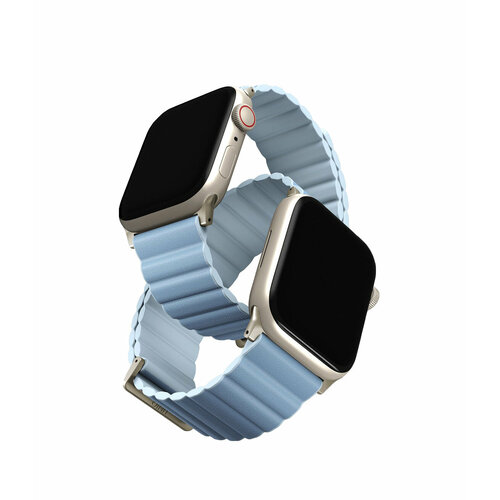 Ремешок Uniq для Apple Watch 38-41 mm Revix Premium Edition Leather Arctic / Soft Blue