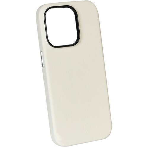 Чехол с MagSafe для iPhone 12 Pro Кожаный (Leather Co)-Белый