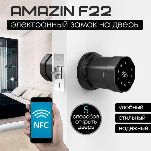 Электронный умный замок на дверь кодовый Amazin F22