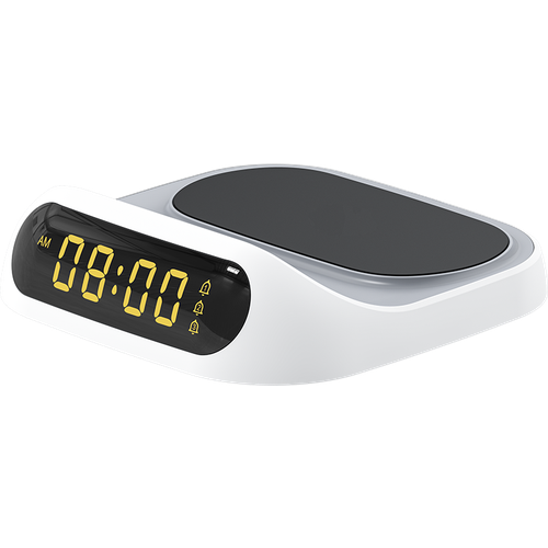 Цифровые часы с беспроводной зарядкой Recci RCW-22 Clock Wireless Charging