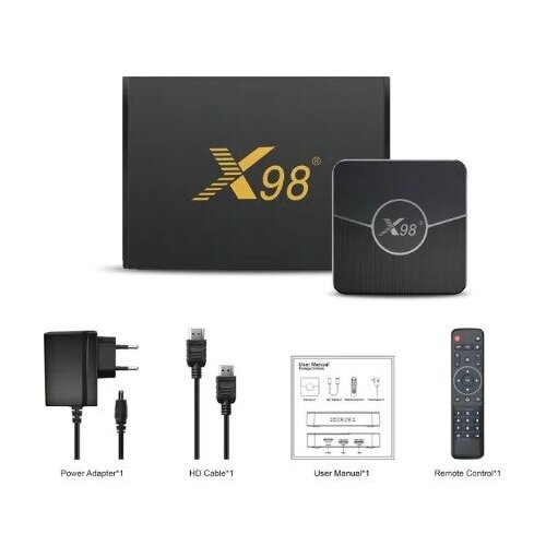 Смарт ТВ приставка X98 Plus 2/16 ГБ Android 11
