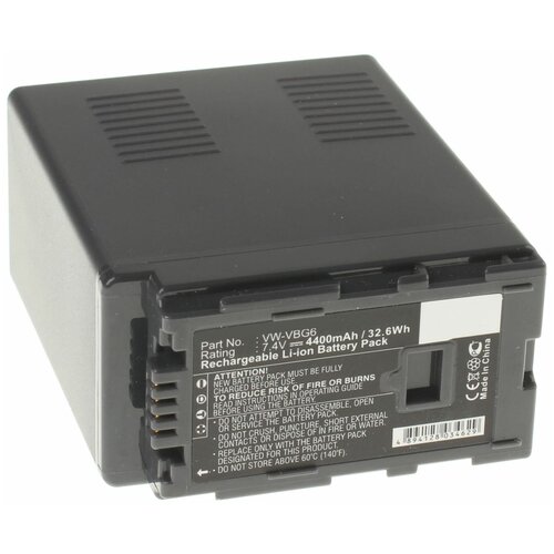 Аккумуляторная батарея iBatt 4400mAh для Panasonic VW-VBG390