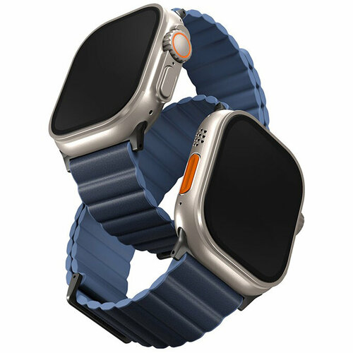 Ремешок Uniq Revix Premium Edition для Apple Watch 42/44/45/49 мм тёмно-синий (45MM-REVPPRUMBLU)