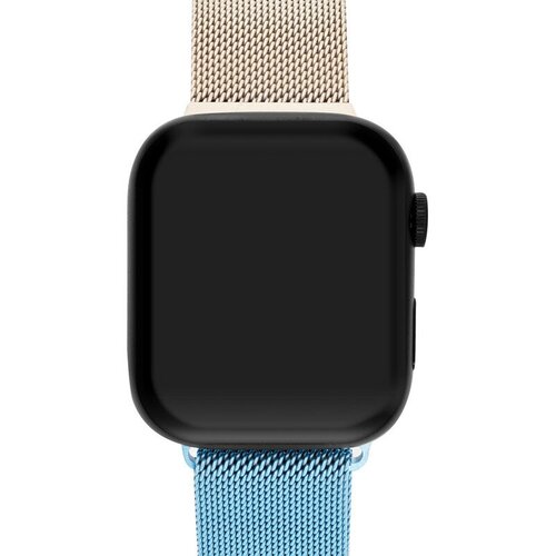 Ремешок для Apple Watch Series SE 44 мм Mutural металлический Сине-золотой