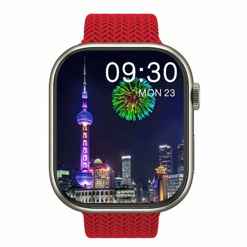 Умные часы HK9 PRO Смарт часы 2023 Amoled iOS Android красные
