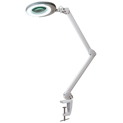 Лампа-лупа на кронштейне с подставкой на колёсиках