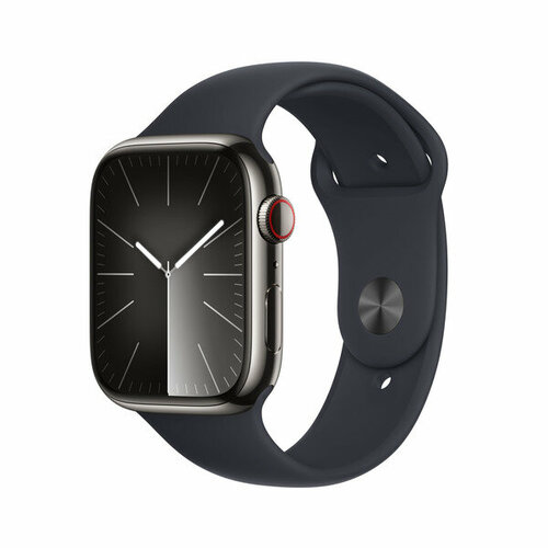 Часы Apple Watch Series 9 45mm Graphite Stainless Steel Case with Sport Band S/M