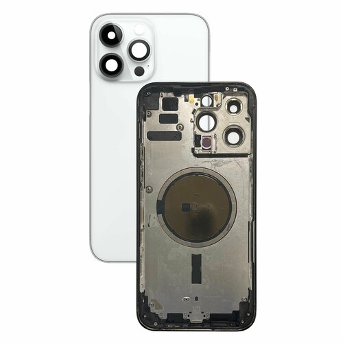 Корпус в сборе с задней панелью (крышкой) iPhone 14 Pro Max (Silver) (Оригинал