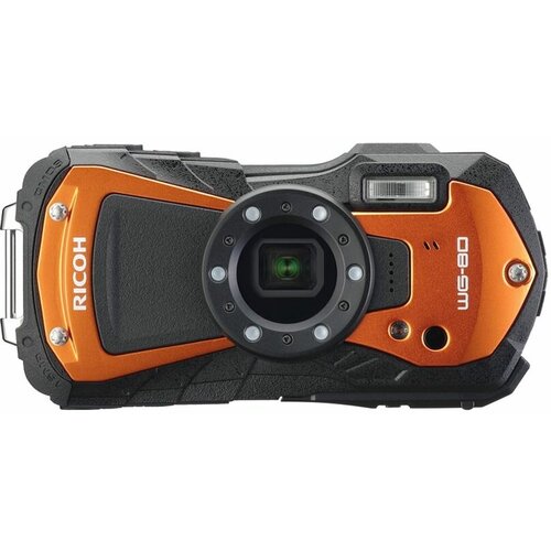Водонепроницаемый фотоаппарат Ricoh WG-80 оранжевый с черным