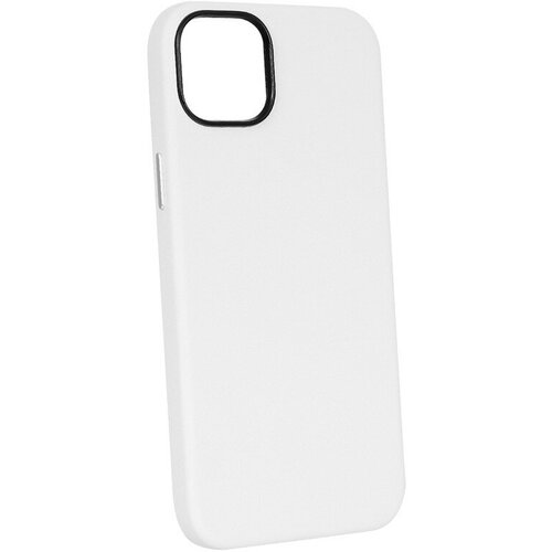 Чехол для iPhone 14 Кожаный (Leather Co)-Белый
