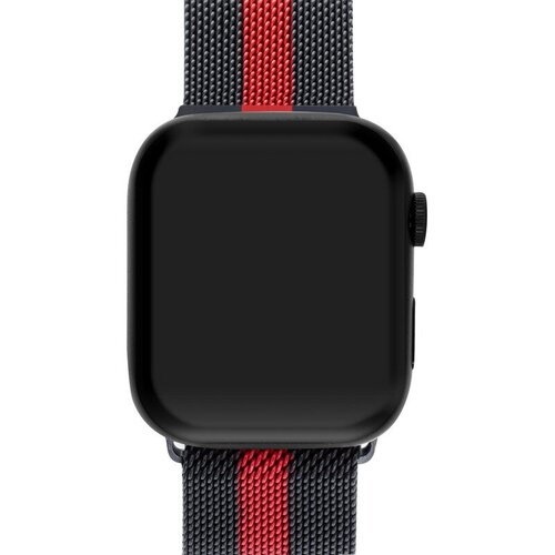 Ремешок для Apple Watch Series SE (1-е поколение) 44 мм Mutural металлический Чёрно-красный