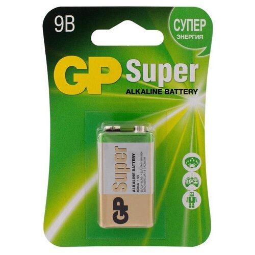 Батарейка GP Super 6LR61/Крона 9V/1604A алкалин.10 шт/уп