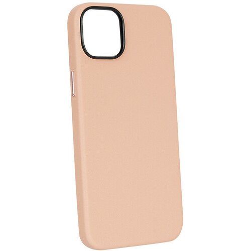 Чехол с MagSafe для iPhone 14 Кожаный (Leather Co)-Розовый