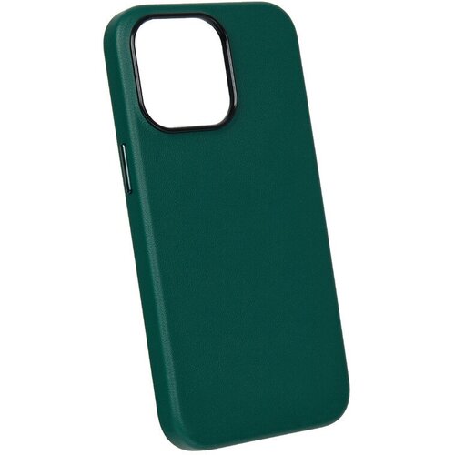 Чехол с MagSafe для iPhone 14 Pro Max Кожаный (Leather Co)-Зелёный