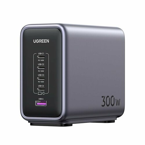 Зарядное устройство UGREEN CD333 (90903B) Nexode 300W 5-Port PD GaN Fast Charger EU. Цвет: серый
