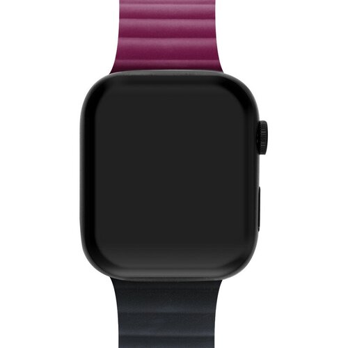 Ремешок для Apple Watch Ultra 49 мм Mutural силиконовый Чёрно-бордовый