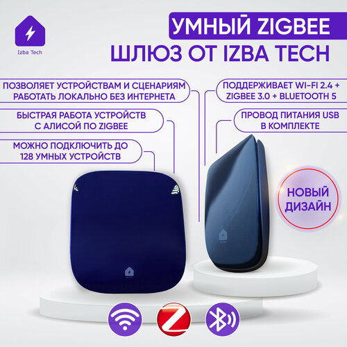 Шлюз для умных устройств синего цвета с Zigbee 3.0 + WIFI + BLE5.0 хаб для умного дома блок управления для умных датчиков и Zigbee устройств