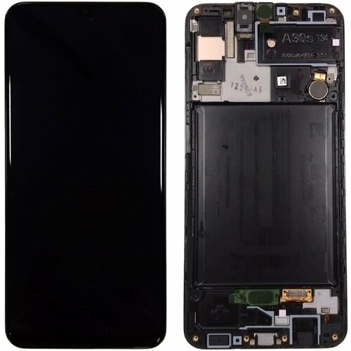 Дисплейный модуль с тачскрином для Samsung Galaxy M21 (M215F) (черный) AMOLED