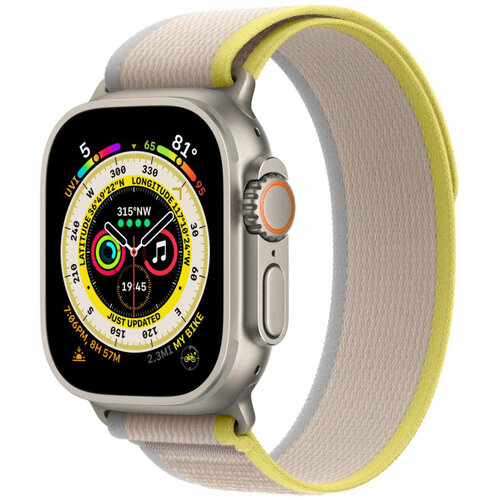 Ремешок Apple Watch Ultra 49 мм Trail Loop Yellow/Beige S/M