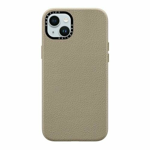 Чехол для телефона Casetify Leather Case MagSafe Compatible Apple Iphone 15 (Greige)