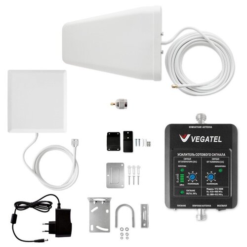 Комплект Усиления сотового сигнала (Репитер) 3G GSM 900Мгц VEGATEL VT2-900E-kit (дом