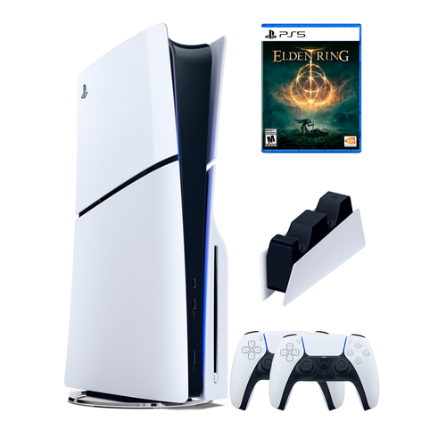 PS5 (ПС5) Игровая приставка Sony PlayStation 5 Slim disc + 2-й геймпад + зарядное +ElderRing