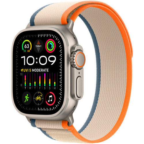 Apple Умные часы Apple Watch Ultra 2 49 мм Titanium Case with Trail Loop S/M (Бежево-оранжевый)