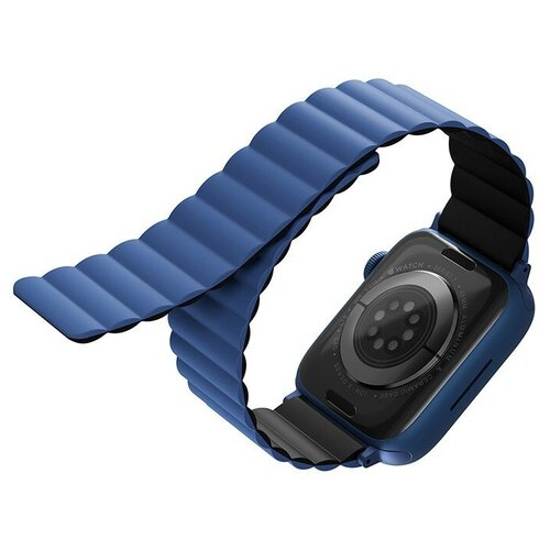 Uniq для Apple Watch All 45/44/42 mm ремешок Revix reversible Magnetic Blue/Black