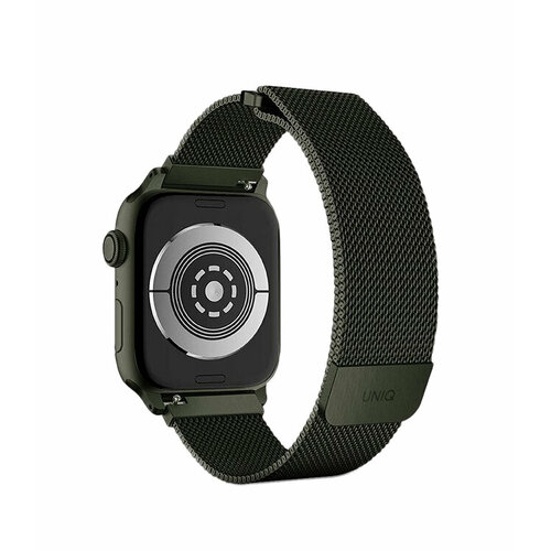 Ремешок для Apple Watch 42-45mm Uniq Dante Strap Mesh Steel Green