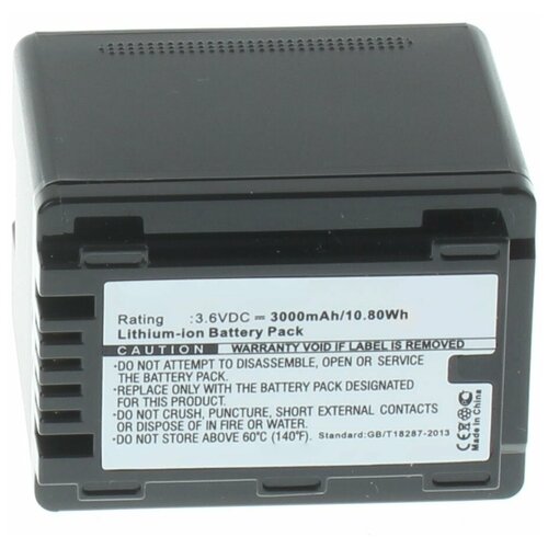 Аккумулятор iBatt iB-U1-F456 3000mAh для Panasonic HC-V770