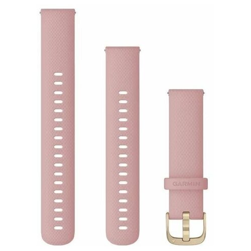 Garmin Ремешок сменный Quick Release 18 мм (силиконовый) светло-розовый с золотистой застежкой