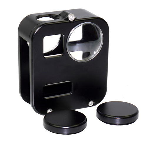 Противоударный алюминиевый металлический корпус MyPads Alloggiamento для спортивной экшн-камеры GoPro MAX черного цвета