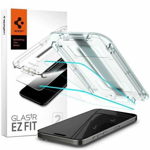 Защитное стекло SPIGEN GLAS.TR 2-PACK iPhone 15 Pro Clear ( 2шт в упаковке )