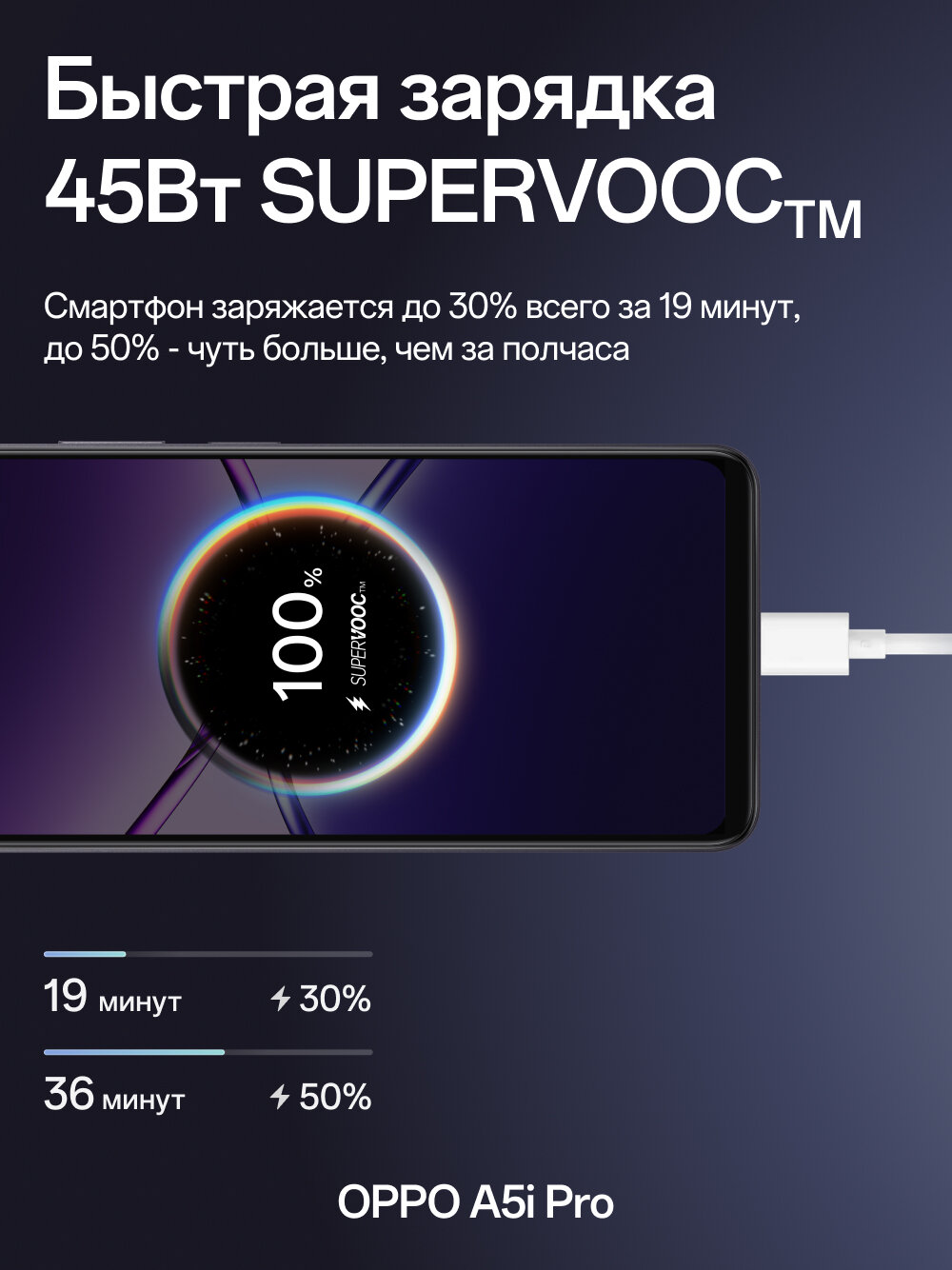Смартфон OPPO A5i Pro 8/128 Гб, аметист, защита от падений и влаги — изображение 6