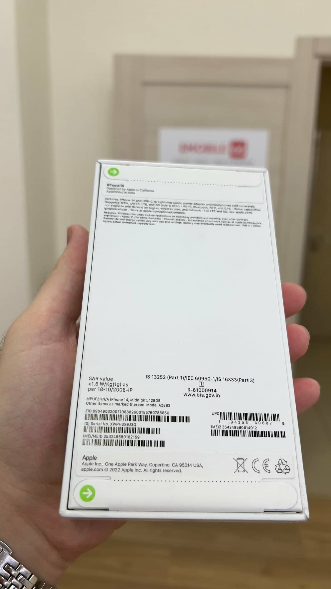 Смартфон Apple iPhone 14 128 ГБ RU, Dual nano-SIM + eSIM, тёмная ночь — изображение 2